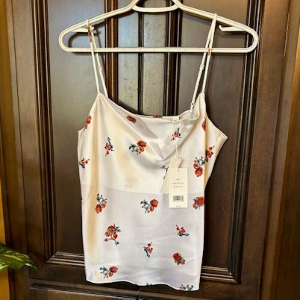 Vince Floral 100% Silk Sleeveless Camisole